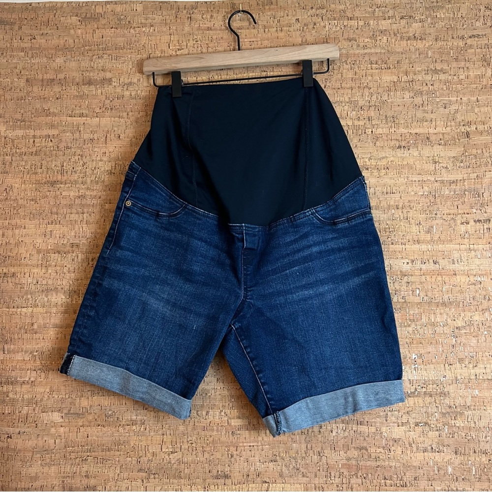 Isabel Maternity Bermuda Jean Shorts